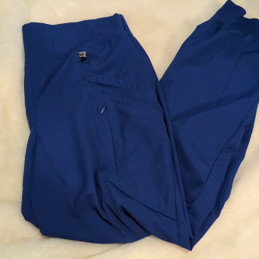 Cuddl Duds Women's Royal Blue Scrub Pant Joggers